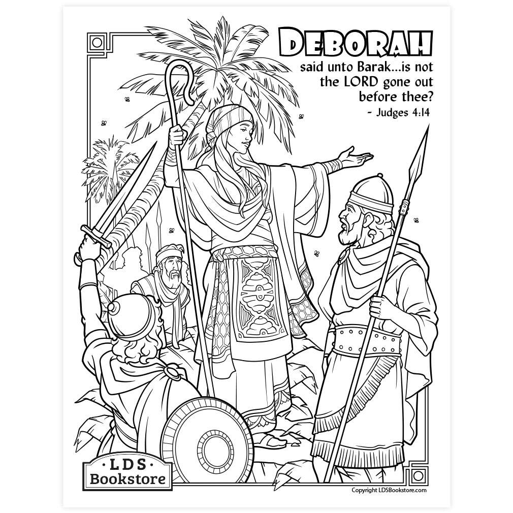 Deborah Judges Israel Coloring Page Printable