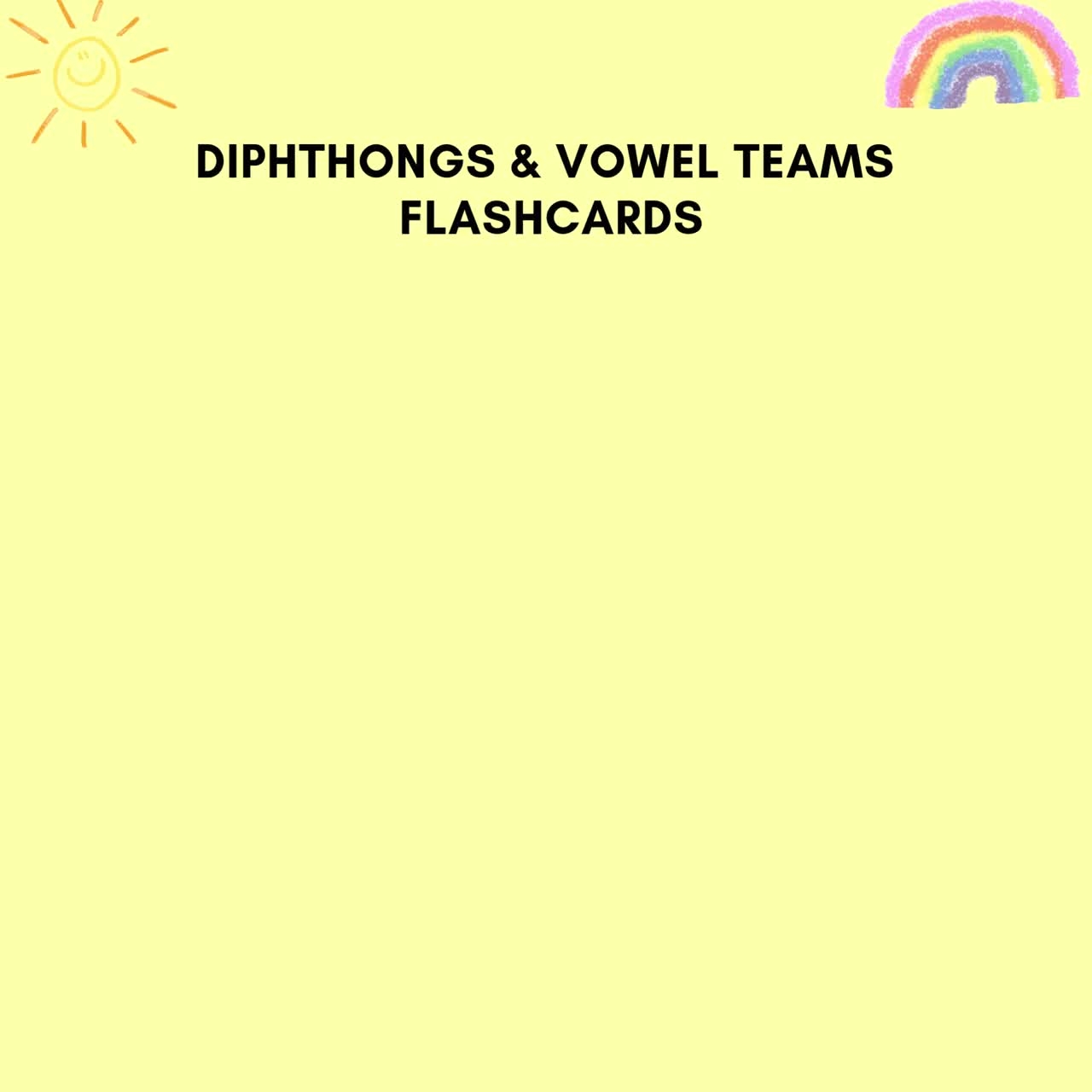 Diphthongs Flashcards Vowel Teams And Long Vowel Cards Phonics Printable For ESL And Literacy Centers Learn To Read Sound Cards Etsy UK