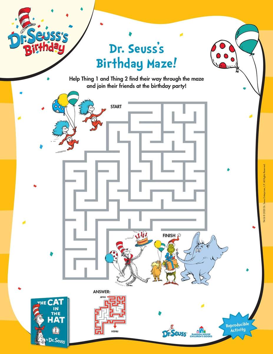 Dr Seuss Printables Activities Made With HAPPY