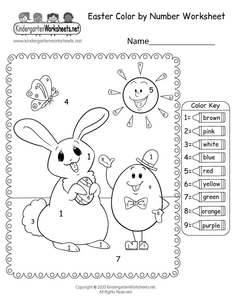 Easter Math Worksheet Free Printable Digital PDF