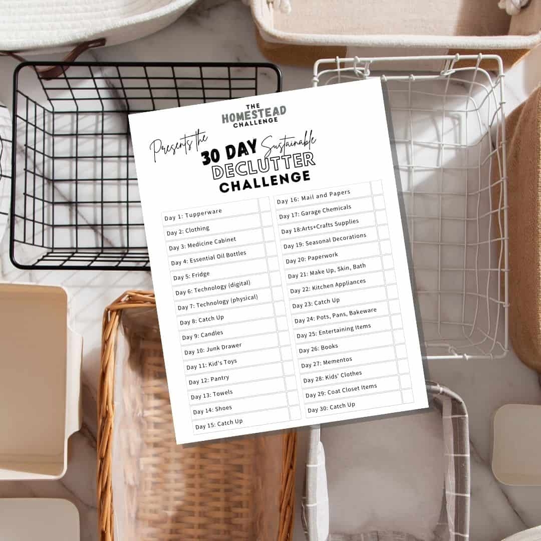 Eco Friendly Printable 30 Day Declutter Challenge The Homestead Challenge Eco Friendly Printable 30 Day Declutter Challenge The Homestead Challenge