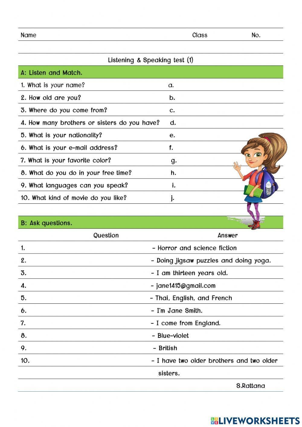 7th Grade Common Core Speaking And Listening Worksheets