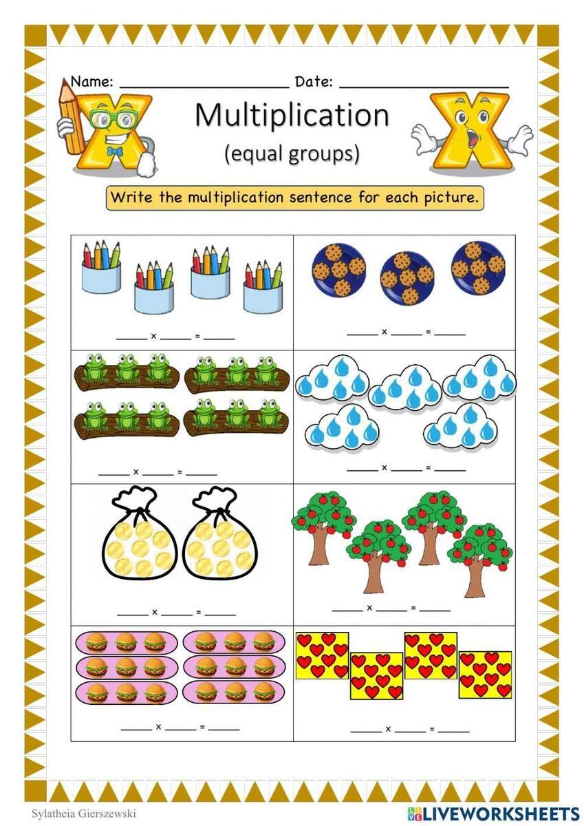 Equal Groups As Multiplication Examples Solutions Videos Worksheets Library