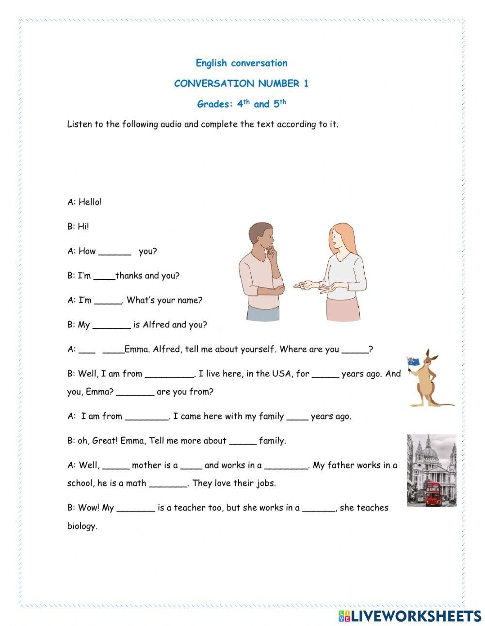 ESL Conversation Worksheet Engage Your Students With Dynamic Dialogue Practice ESL Conversation Worksheet Engage Your Students With Dynamic Dialogue Practice