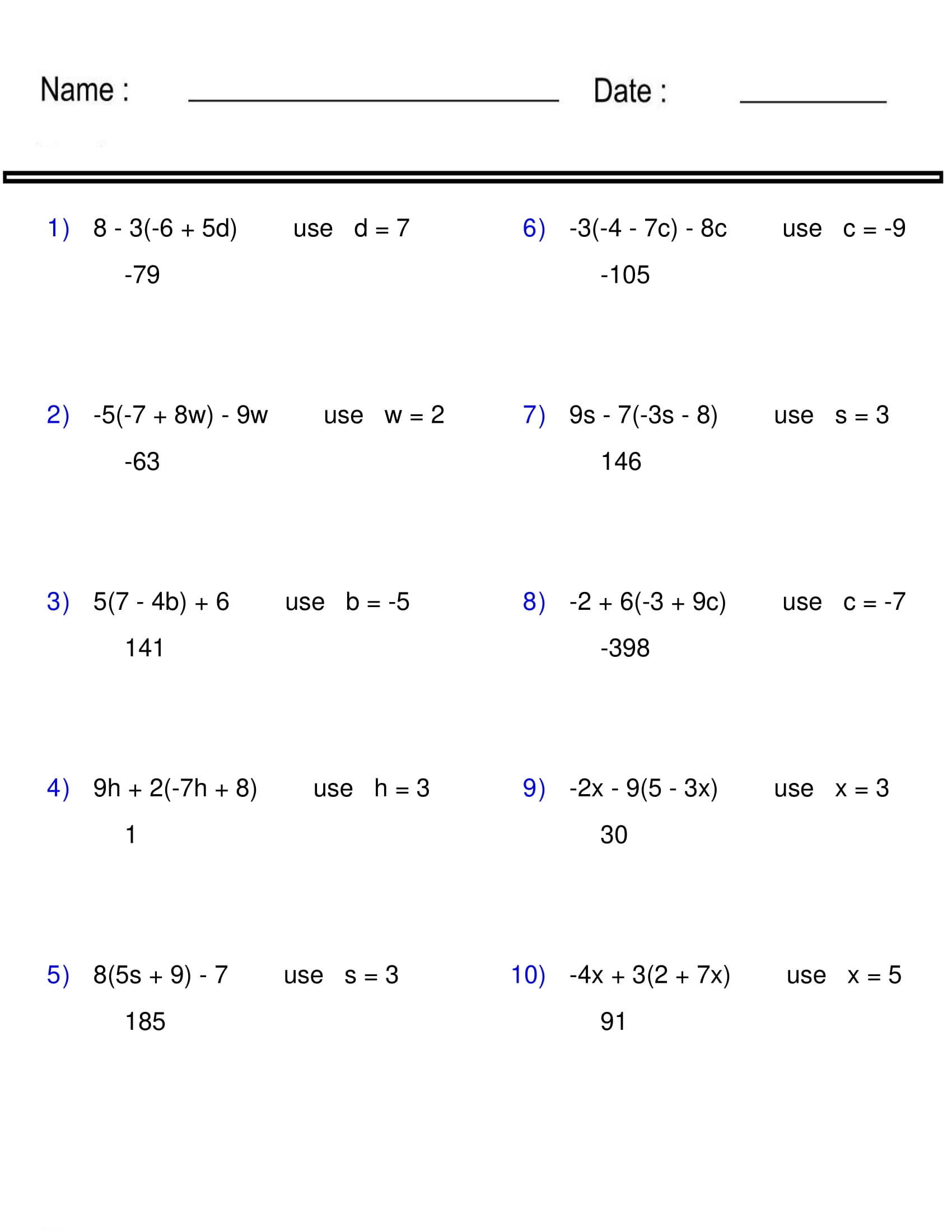 Free Printable Exponents Practice Worksheet Worksheets Library