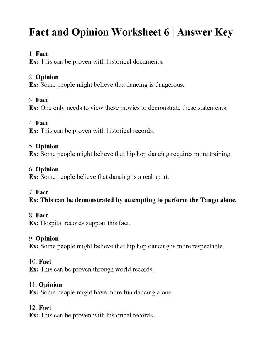 Fact And Opinion Worksheet 6 Reading Activity Worksheets Library Fact And Opinion Worksheet 6 Reading Activity Worksheets Library