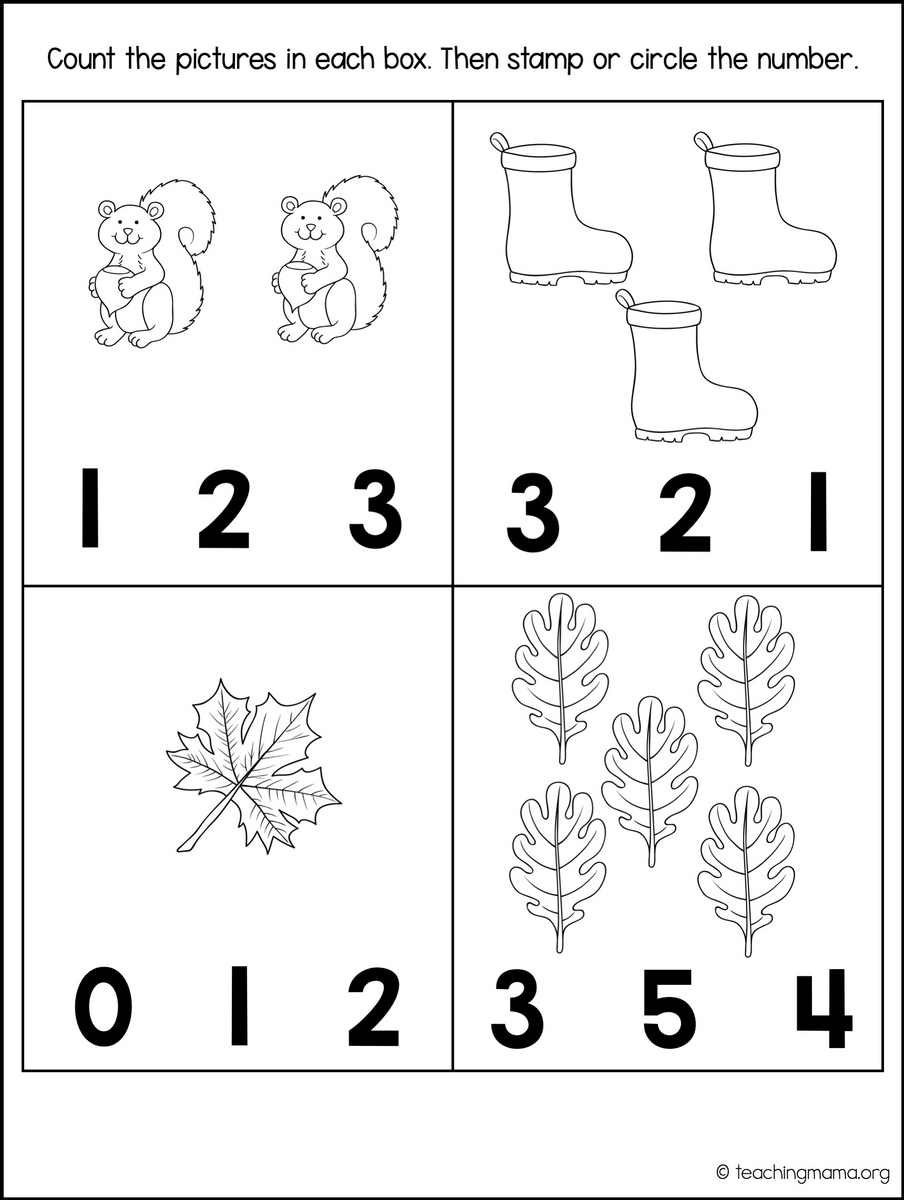 Fall Math Packet For Preschoolers Preschool Worksheets Superstar Worksheets