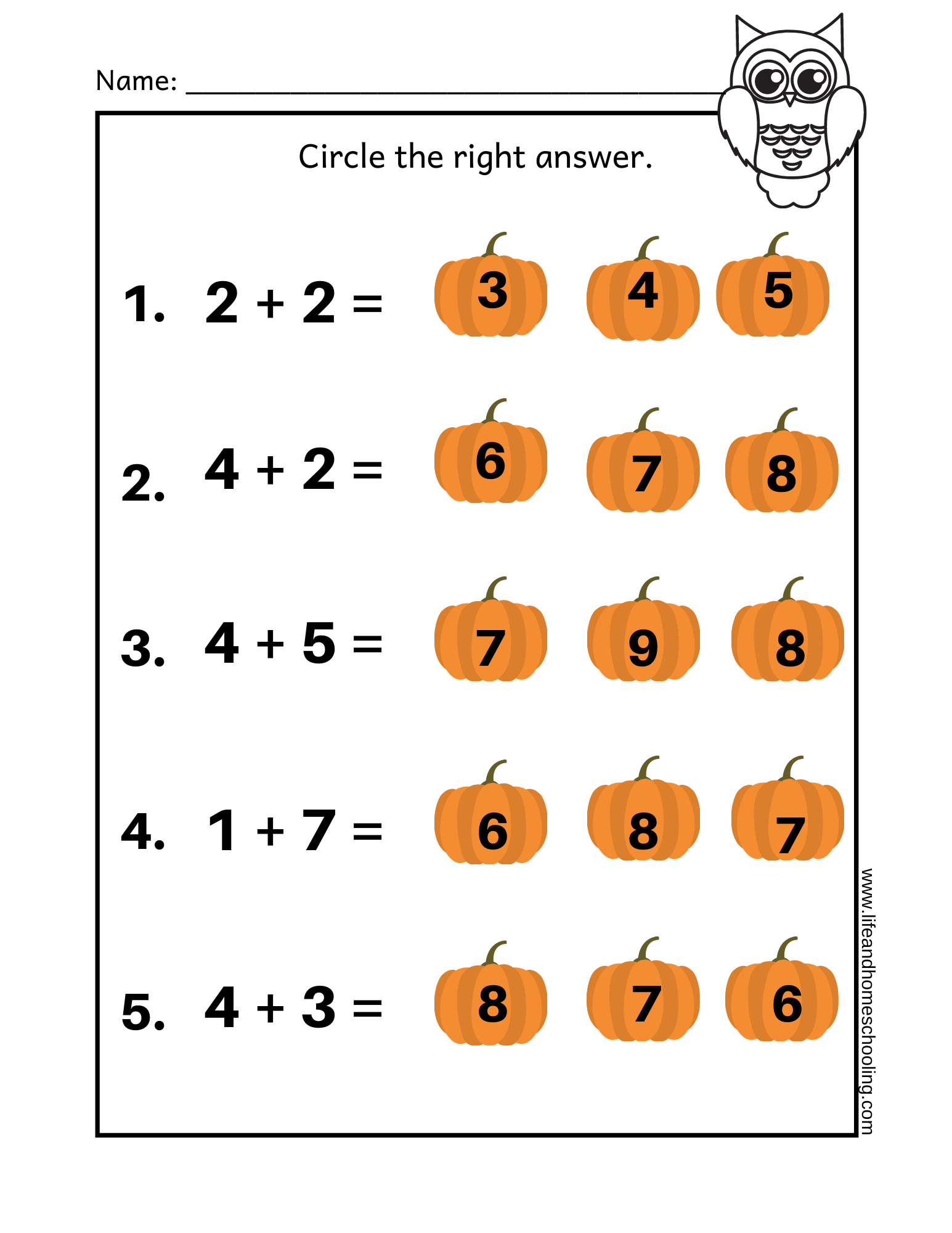 Fall Themed Kinder 2nd Grade Math Add Subtract Made By Teachers