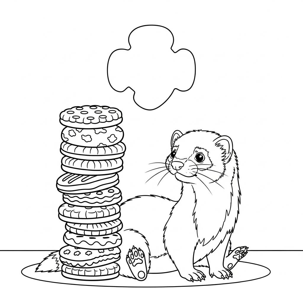 Ferret s Cookie Delight Coloring app