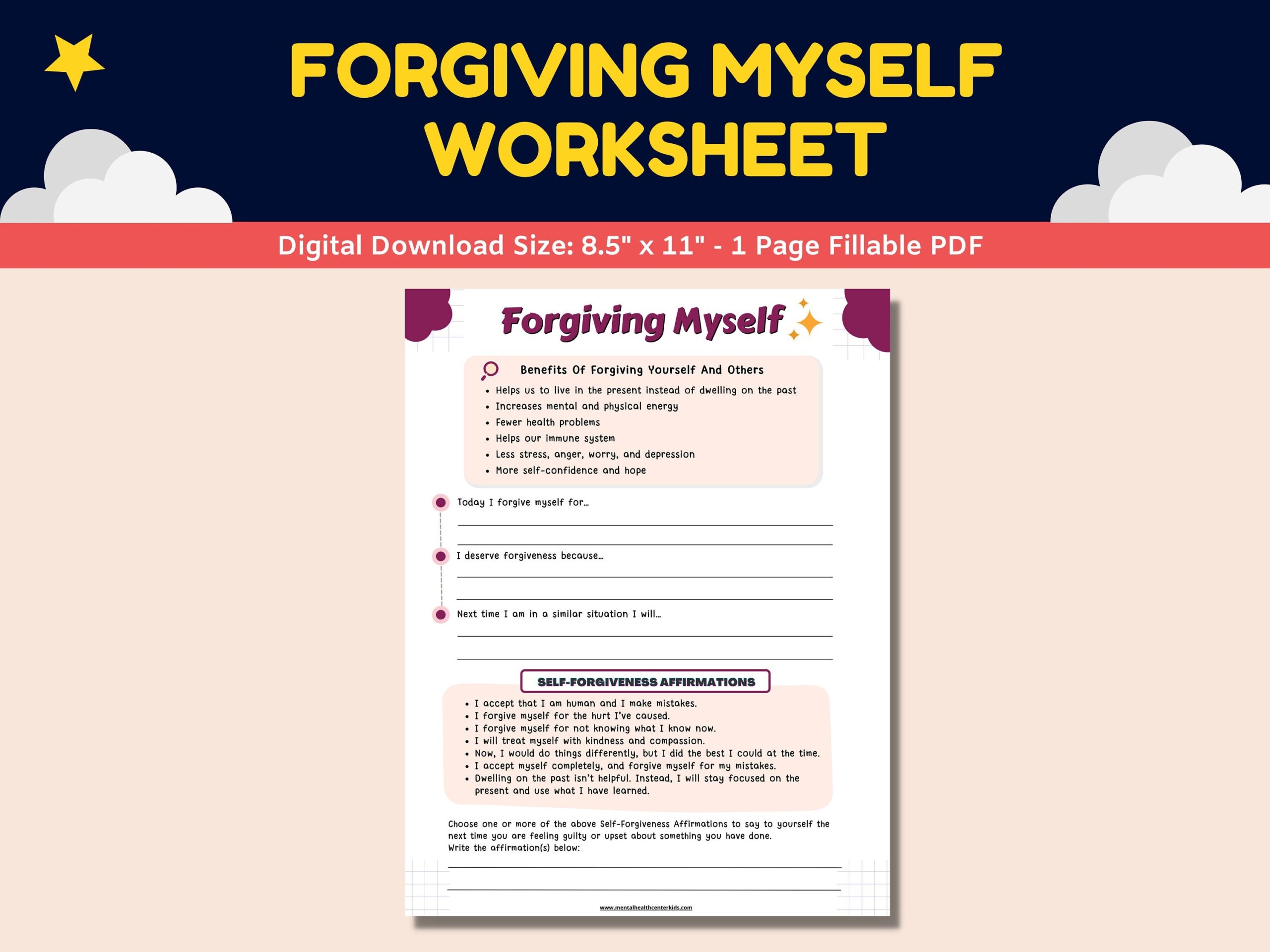 Forgiveness Worksheet For Kids Etsy Forgiveness Worksheet For Kids Etsy
