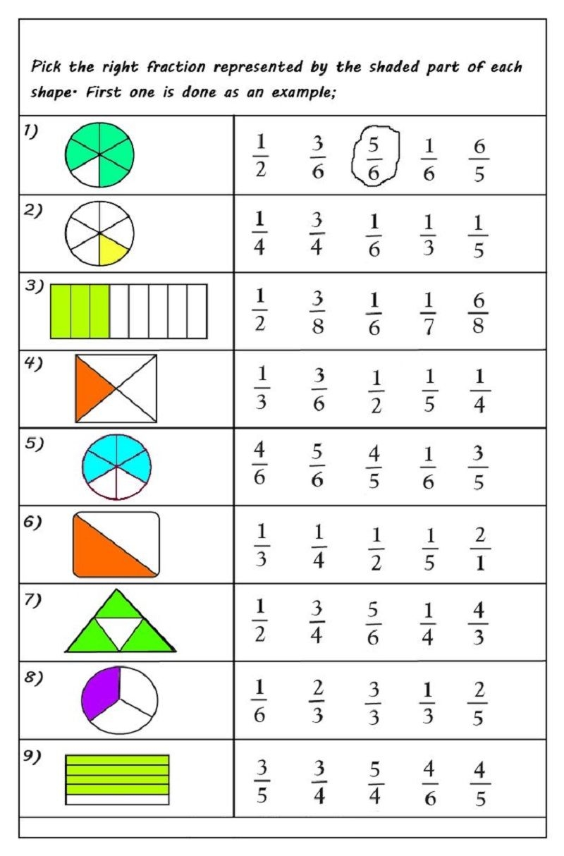 Fractions Worksheets For 2019 Educative Printable Free Printable Fractions Worksheet For Third Grade