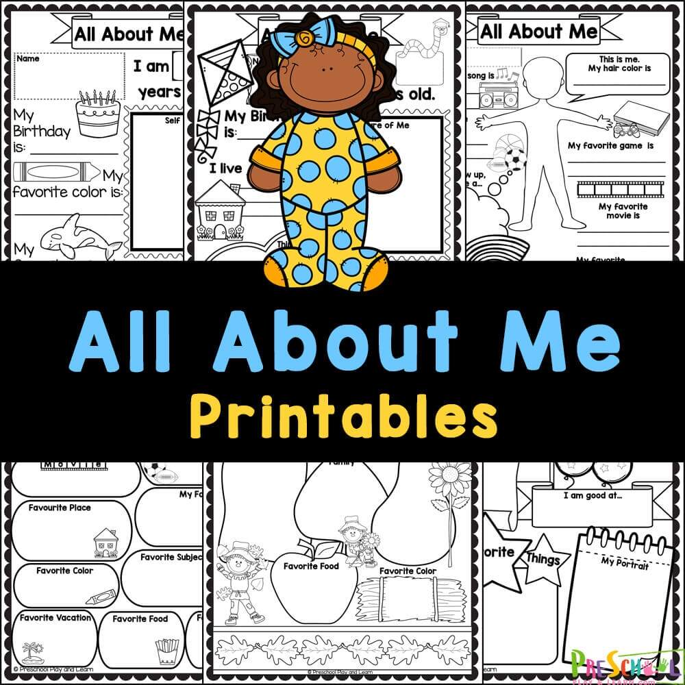 FREE All About Me Preschool Printable Worksheets FREE All About Me Preschool Printable Worksheets