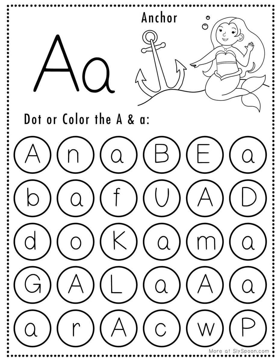 Free Alphabet Do A Dot Printables Worksheets Letter A Mermaid Themed Sly Spoon Free Alphabet Do A Dot Printables Worksheets Letter A Mermaid Themed Sly Spoon