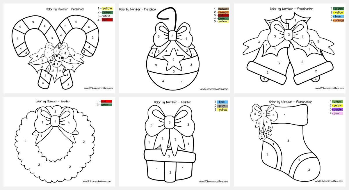 FREE Christmas Color By Number FREE Christmas Color By Number