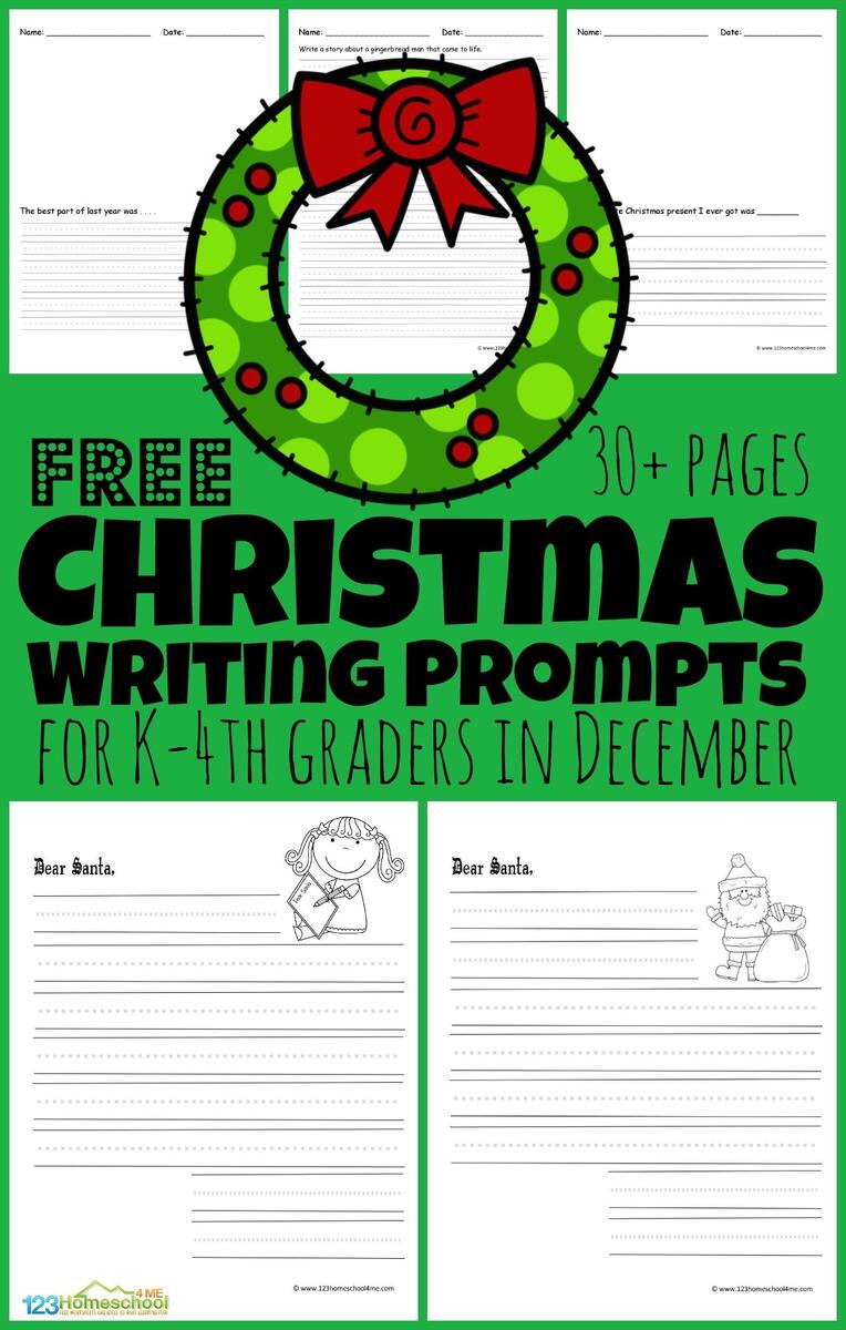 FREE Christmas Writing Prompts For Kids