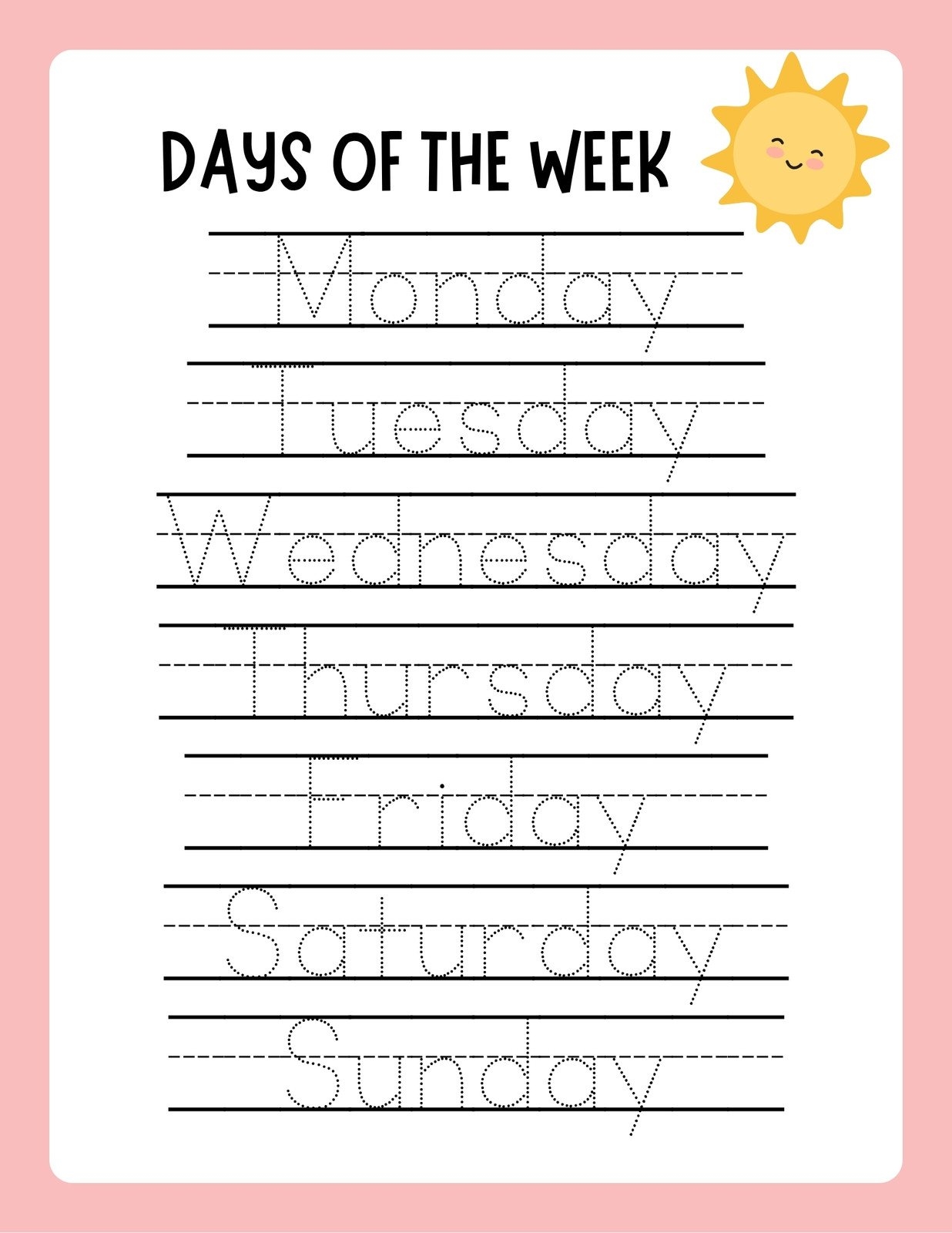 Free Custom Printable Handwriting Worksheet Templates Canva Free Letter Tracing Worksheets A Z Handwriting Practice Fun Early Learning