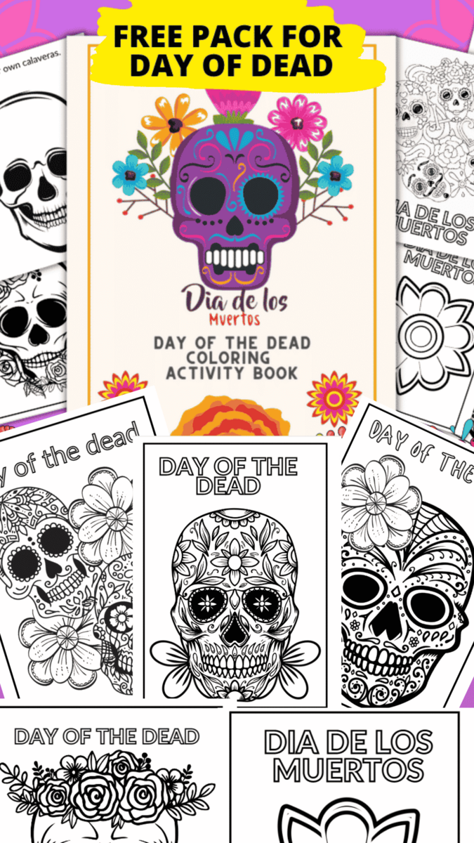 Free Day Of The Dead Coloring Pages Printables For Dia De Los Muertos For Students