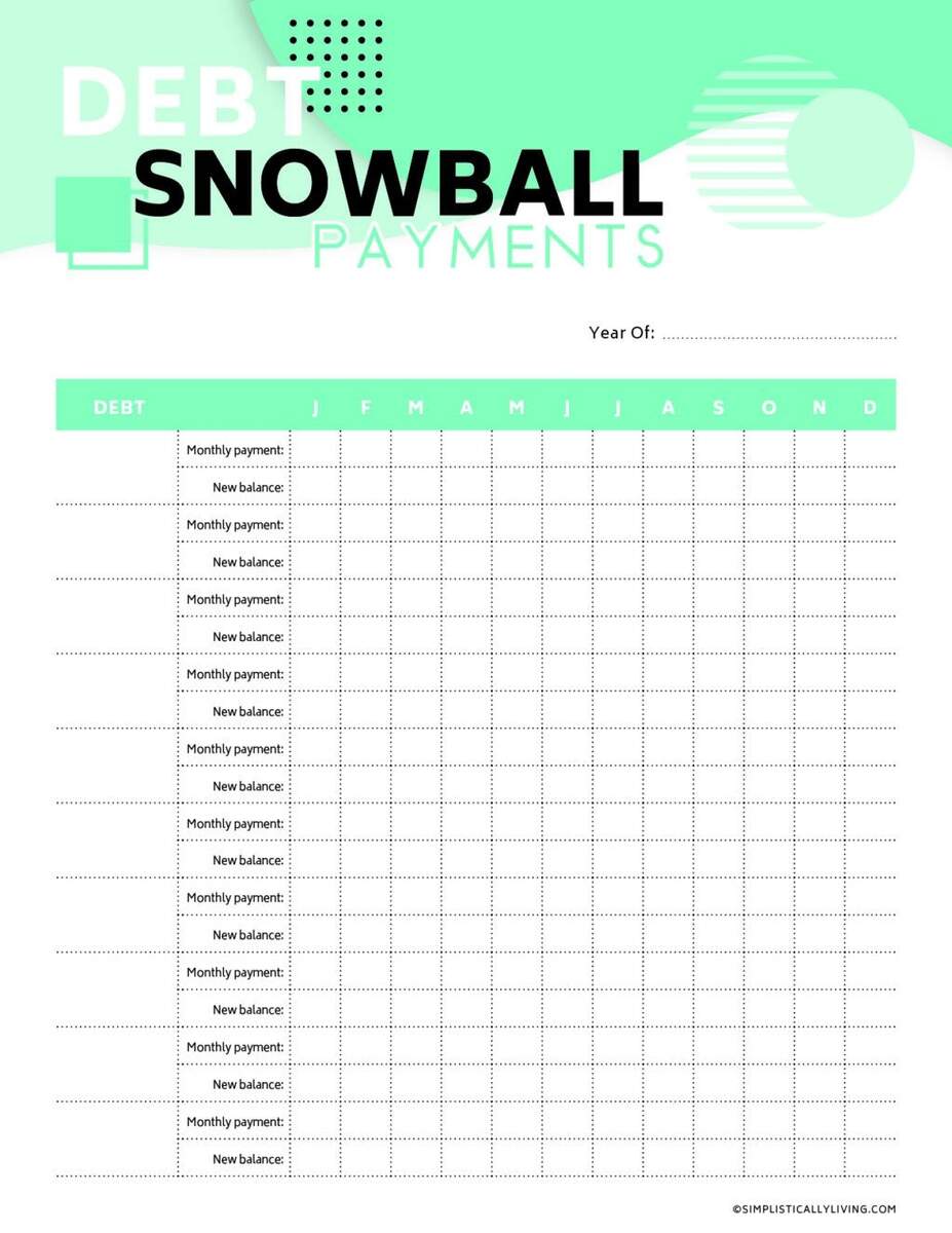 Debt Snowball Printable Sheet Dave Ramsey Inspired Debt Snowball Sheet With Payments Balance Overview Etsy Canada