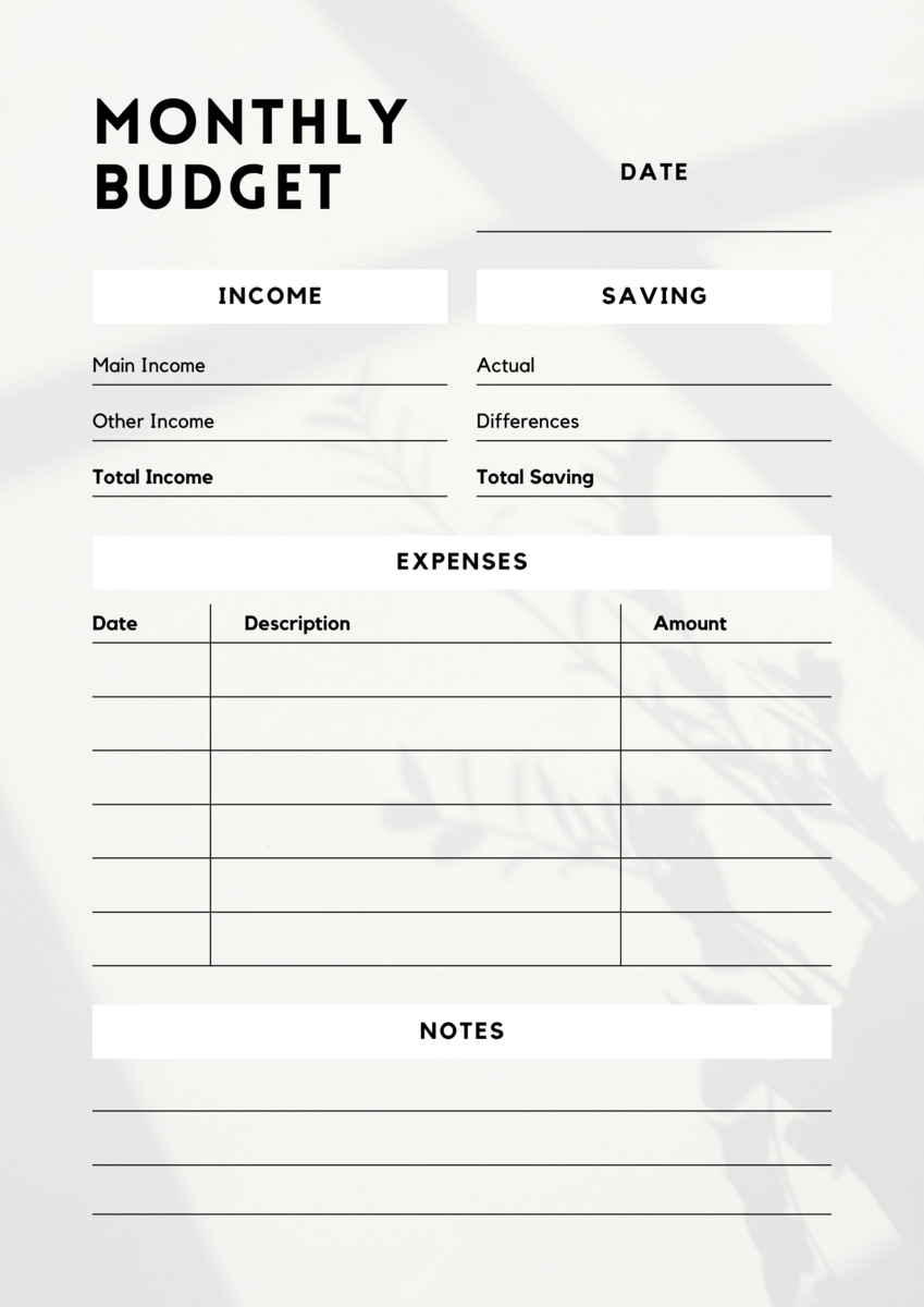 Free Download Printable Monthly Budget Planner PDF Templates Free Download Printable Monthly Budget Planner PDF Templates