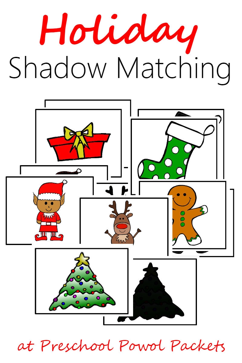 FREE Holiday Shadow Matching Preschool Printable FREE Holiday Shadow Matching Preschool Printable