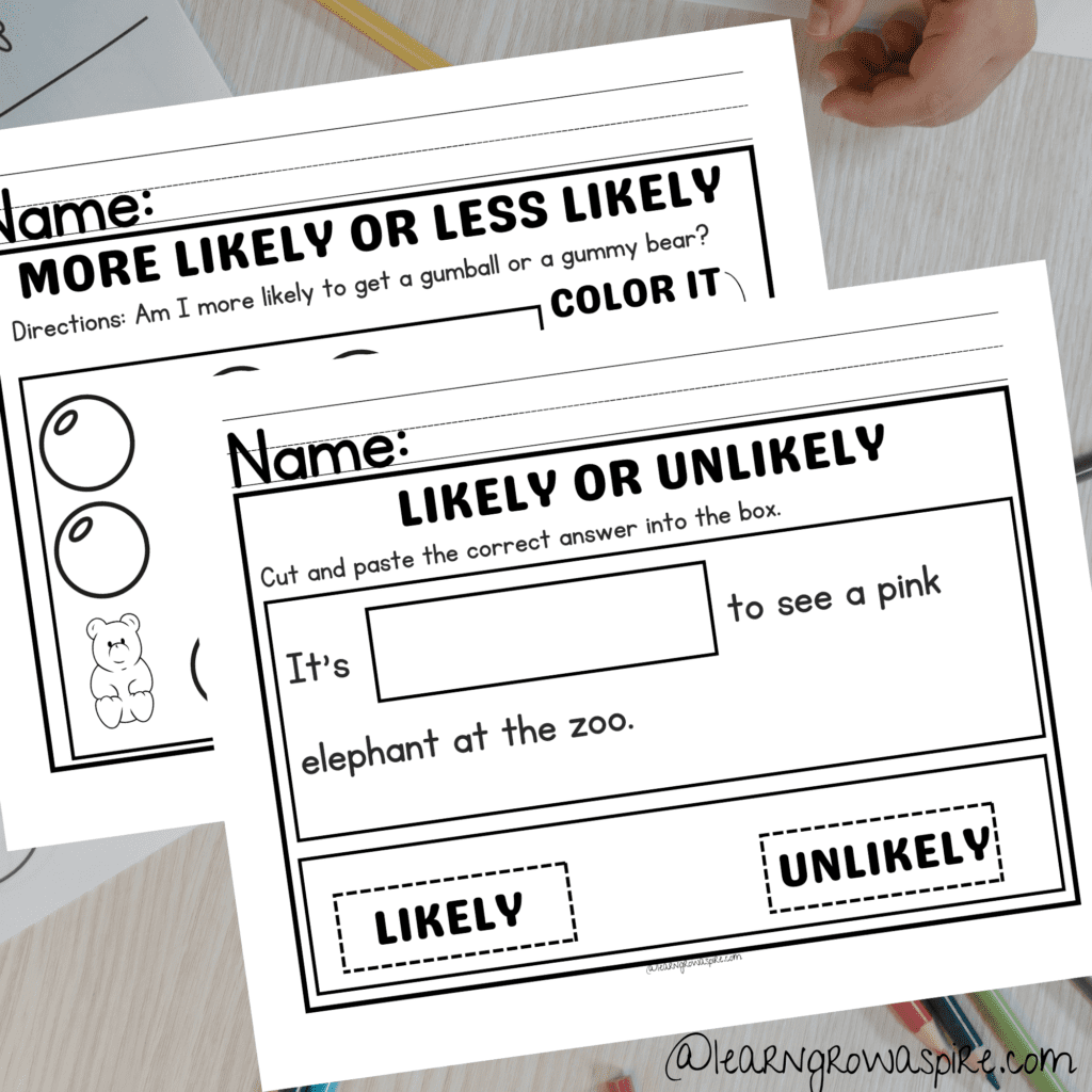 Free Kindergarten Probability Worksheets Learn Grow Aspire Free Kindergarten Probability Worksheets Learn Grow Aspire