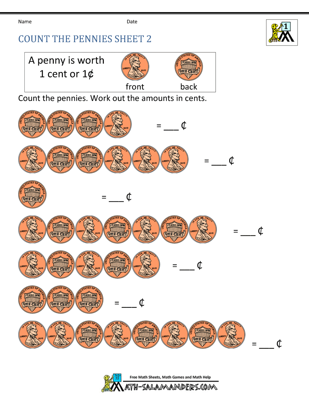 Free Math Money Worksheets 1st Grade Counting Money Worksheets Money Math Free Printables Lettering SVG Files Tools Apps