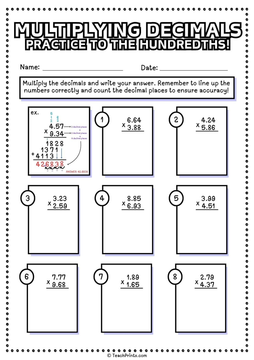Free Multiplying Decimals Worksheets Teach Prints Free Multiplying Decimals Worksheets Teach Prints