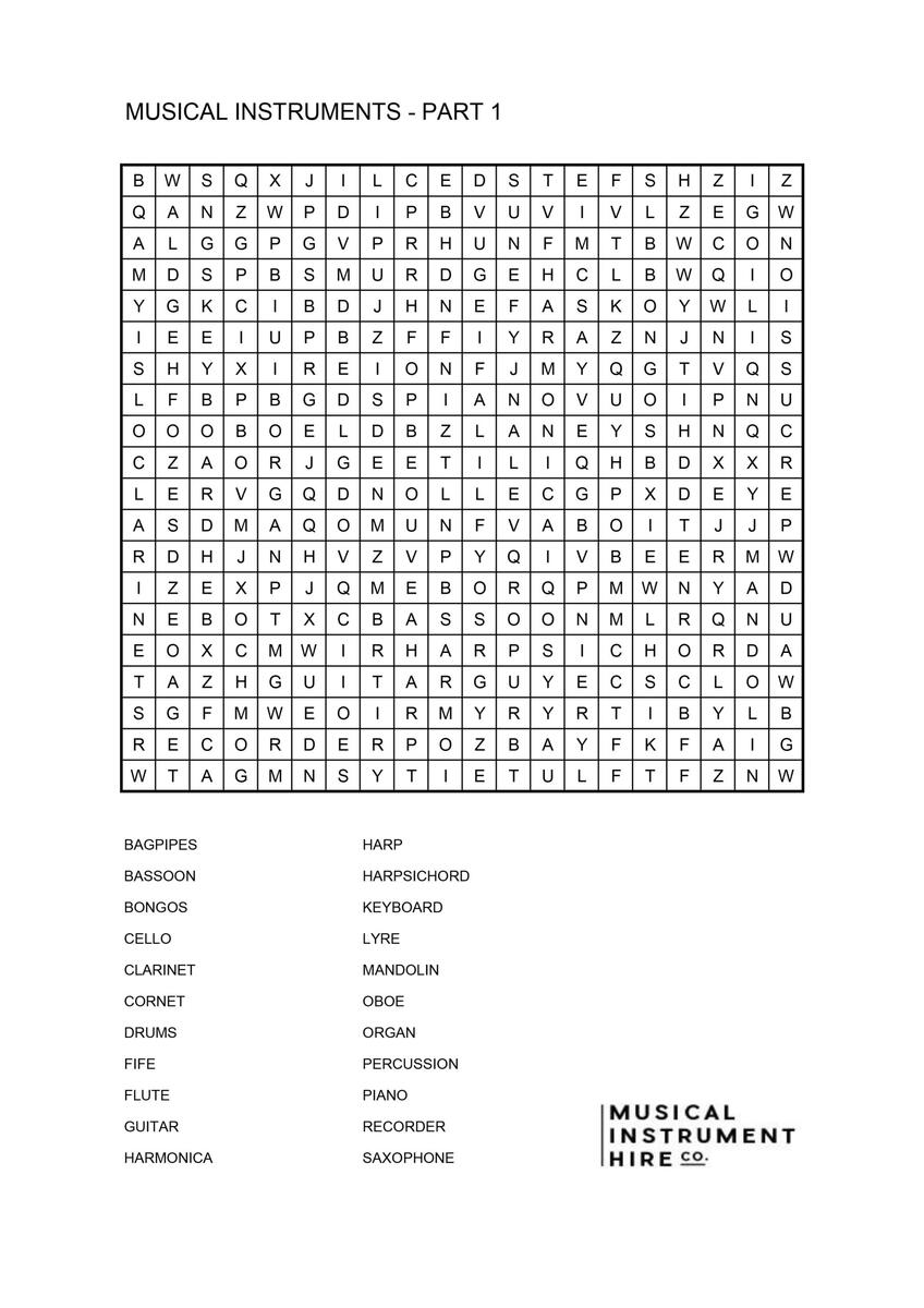 Free Music Word Search Puzzles Musical Instrument Hire Co Worksheets Library Free Music Word Search Puzzles Musical Instrument Hire Co Worksheets Library