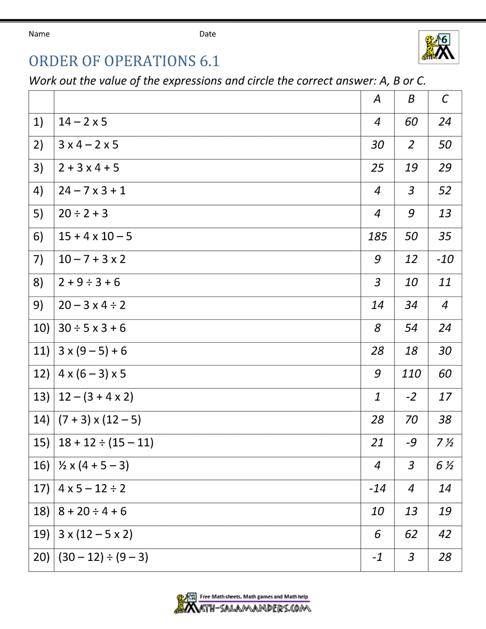 Free Order Of Operations Worksheet 6th Grade With Answers Download Free Order Of Operations Worksheet 6th Grade With Answers Png Images Free Worksheets On Clipart Library Free Order Of Operations Worksheet 6th Grade With Answers Download Free Order Of Operations Worksheet 6th Grade With Answers Png Images Free Worksheets On Clipart Library