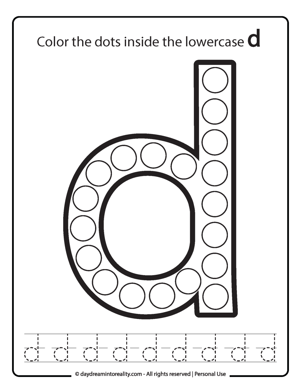 Free PDF Alphabet Dot Marker Worksheets Color Trace Daydream Into Reality Free PDF Alphabet Dot Marker Worksheets Color Trace Daydream Into Reality
