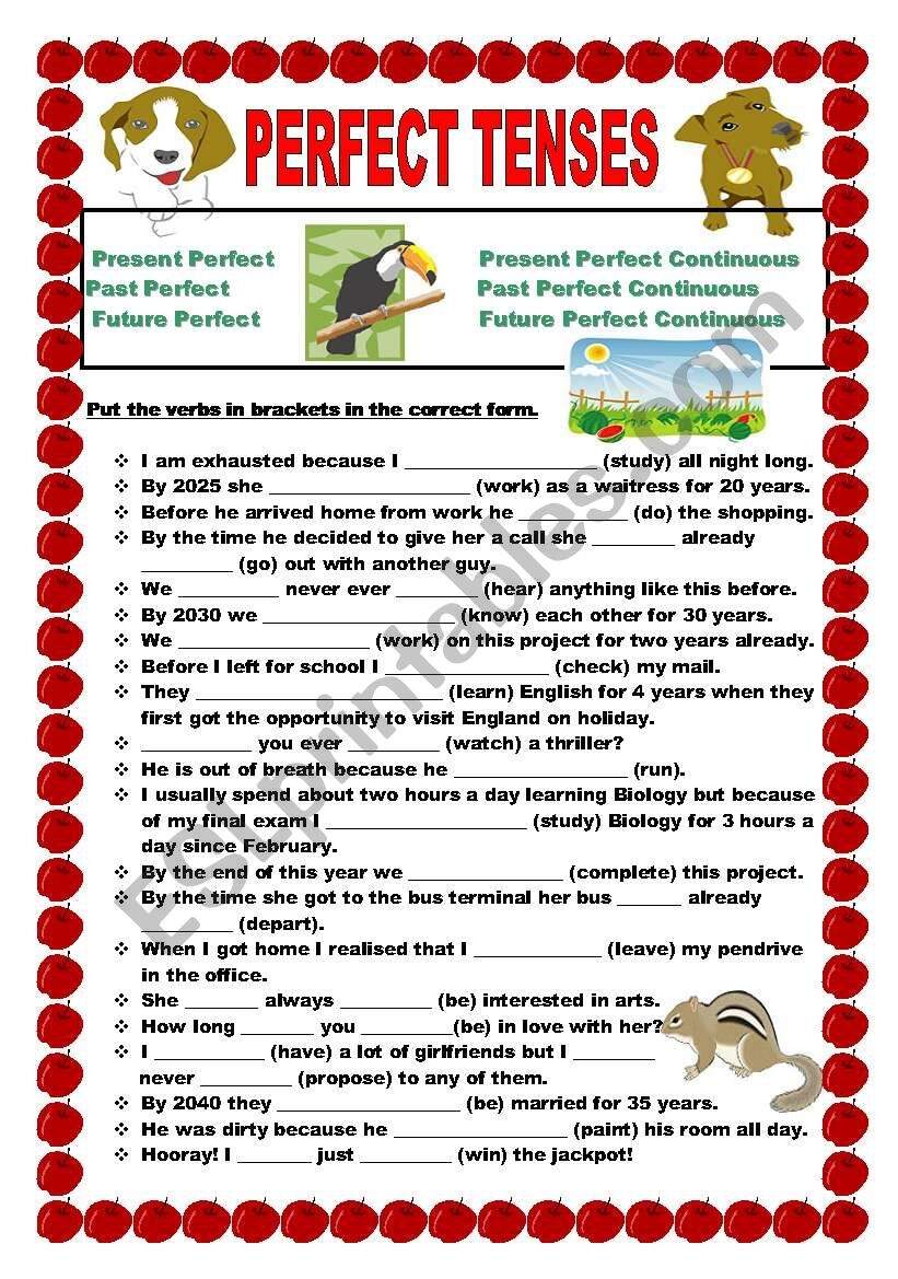 Free Perfect Tense Worksheet Download Free Perfect Tense Worksheet Png Images Free Worksheets On Clipart Library