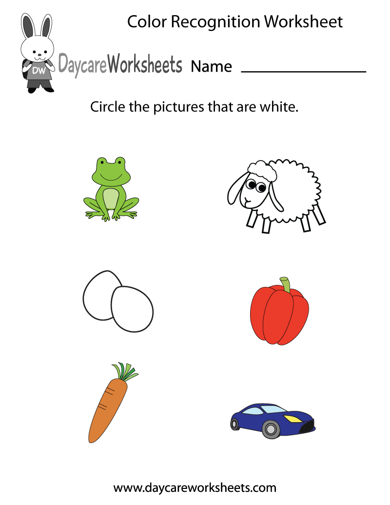 Free Preschool Color Recognition Worksheet Free Preschool Color Recognition Worksheet