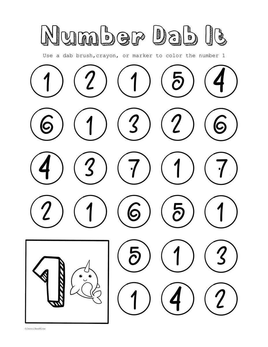 Free Preschool Printables Packet Number 1 Jennibeemine Free Printable Kindergarten Counting Worksheets Happy Toddler Playtime