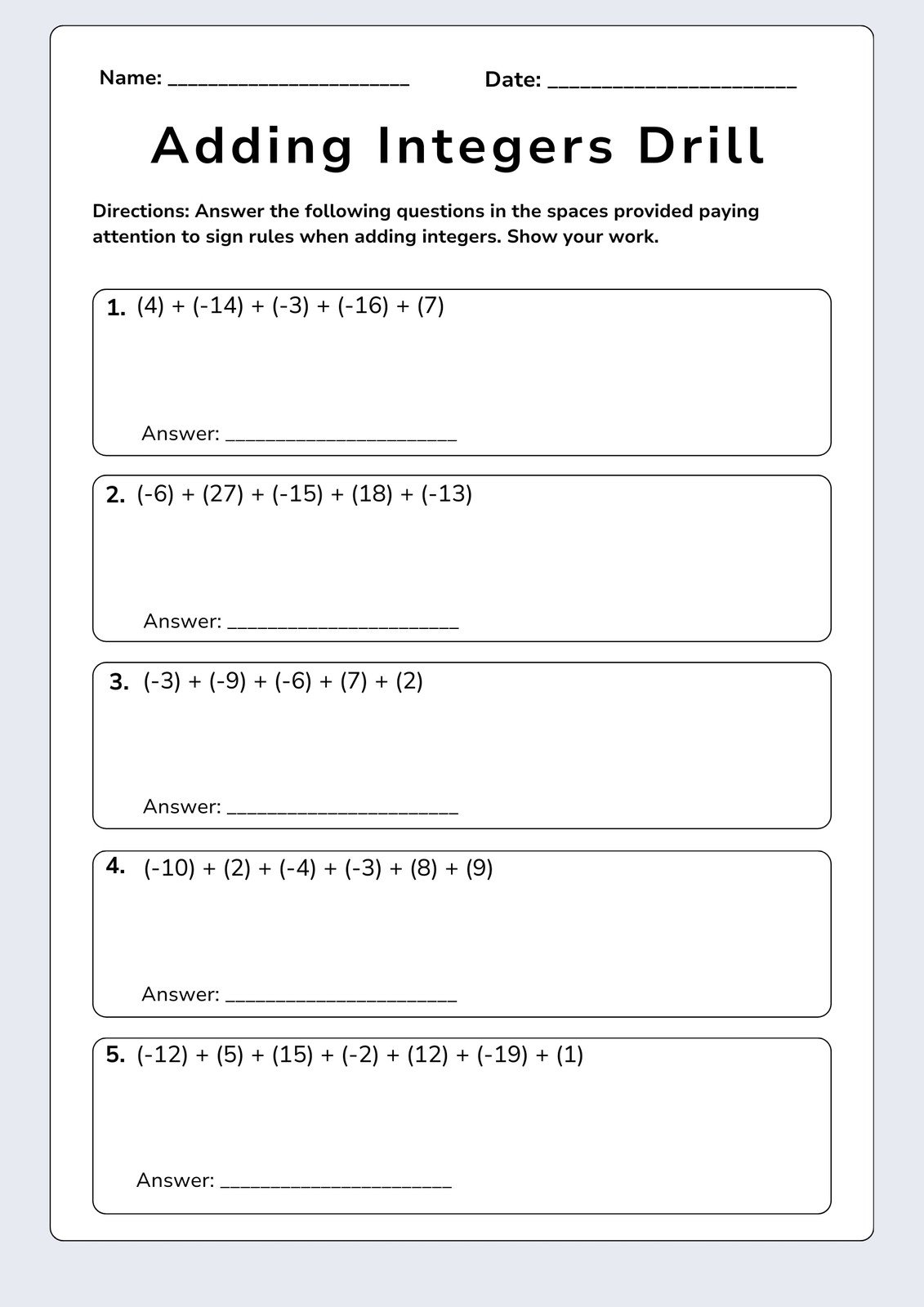 Eighth Grade Multiplication Of Exponents Worksheet