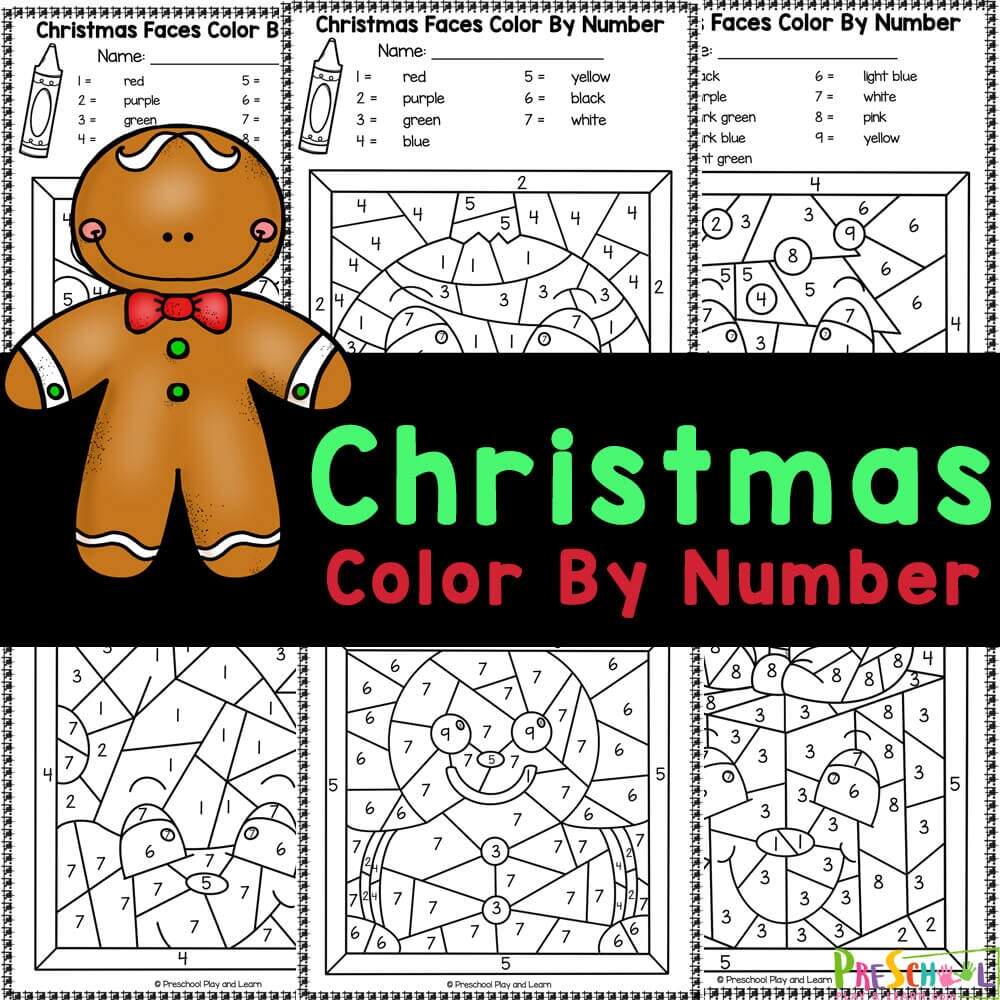 FREE Printable Christmas Color By Number Worksheets Color By Number Free Printables The Typical Mom