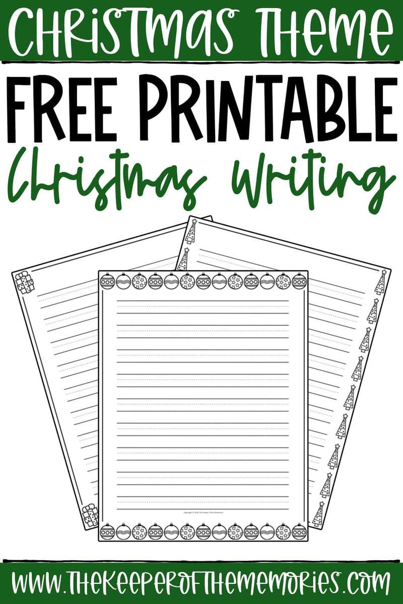 Free Printable Christmas Writing Worksheets The Keeper Of The Memories Free Printable Christmas Writing Worksheets The Keeper Of The Memories