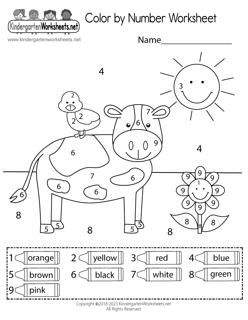 Beach Color By Number Worksheet Free Printable Digital PDF