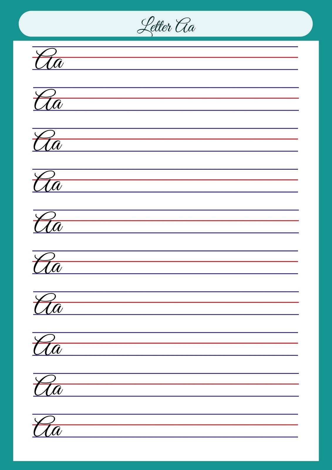 FREE ABC S Cursive Worksheet X Large Surviving The Oregon Trail