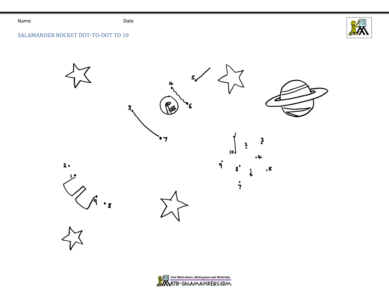 Free Printable Dot To Dot Up To 10
