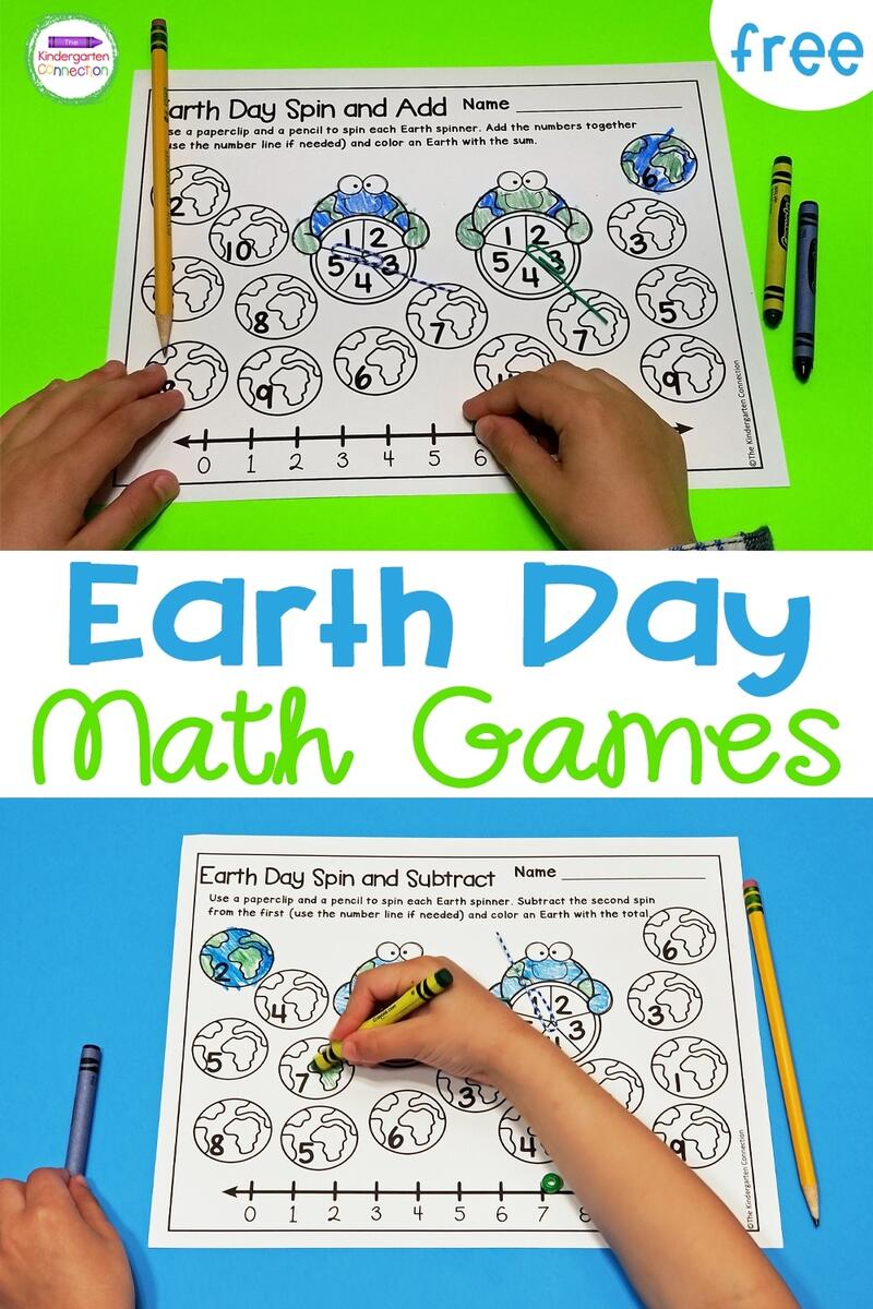 FREE Printable Earth Day Math Games The Kindergarten Connection FREE Printable Earth Day Math Games The Kindergarten Connection