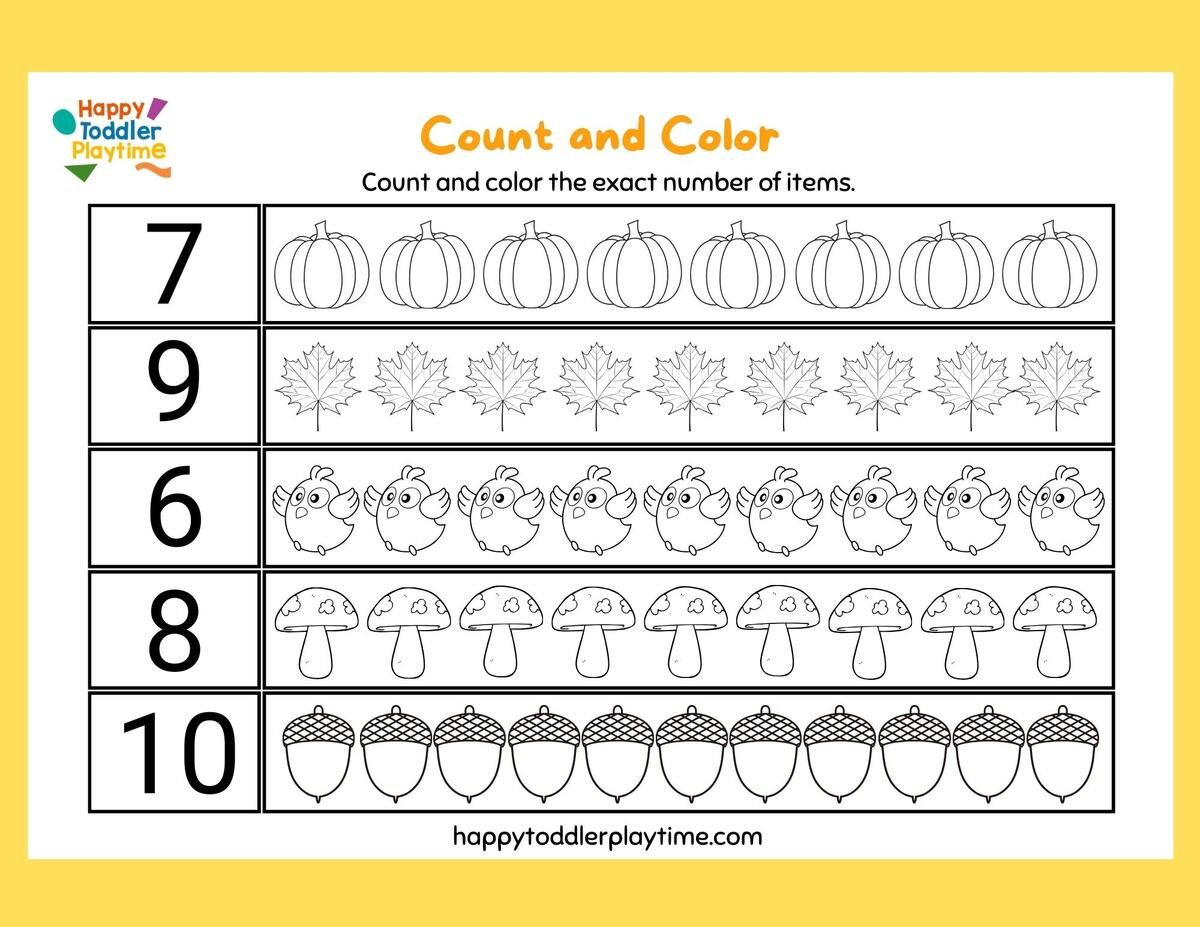 Free Printable Kindergarten Counting Worksheets Happy Toddler Playtime Free Printable Kindergarten Counting Worksheets Happy Toddler Playtime