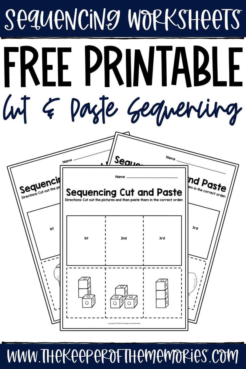 Free Printable Sequencing Cut And Paste The Keeper Of The Memories
