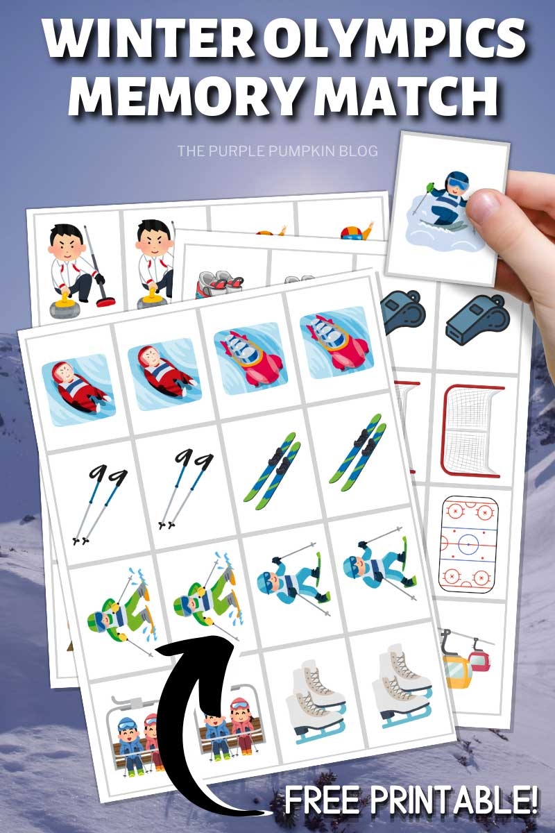 Free Printable Winter Olympics Memory Match Game Cards Free Printable Winter Olympics Memory Match Game Cards
