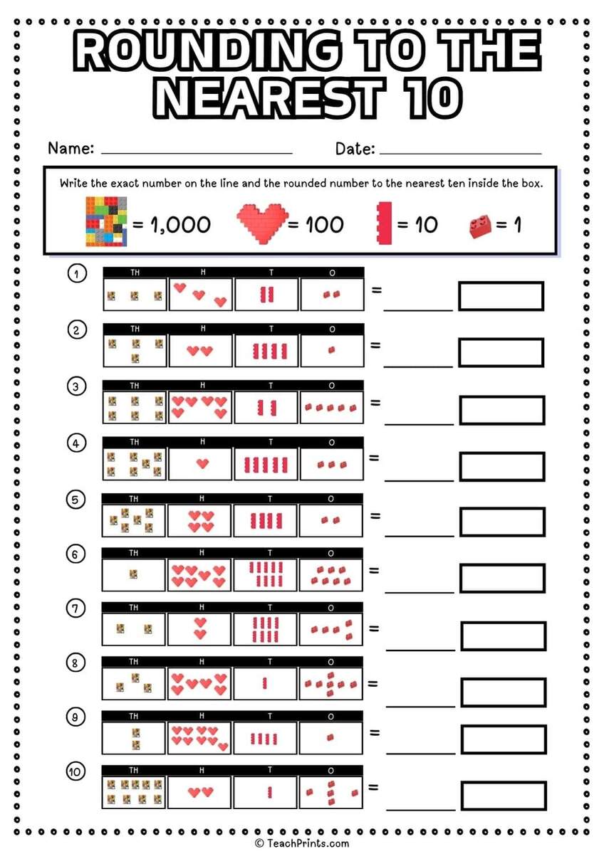 Free Rounding To The Nearest 10 Worksheets Teach Prints Free Rounding To The Nearest 10 Worksheets Teach Prints