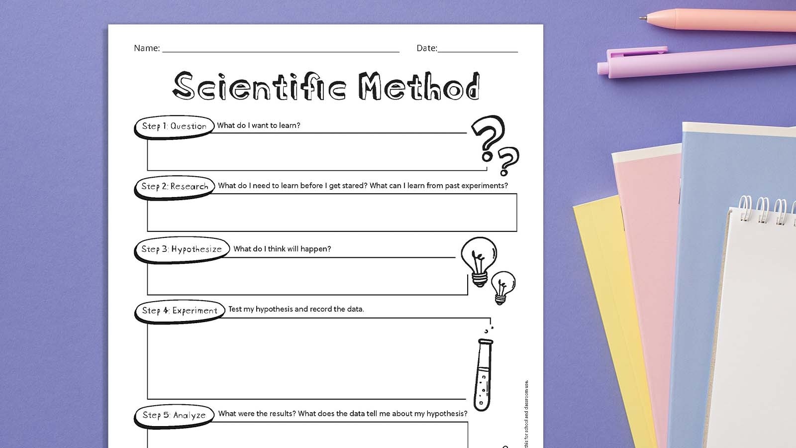 Scientific Method Worksheet Example For Kids STEM Smartly