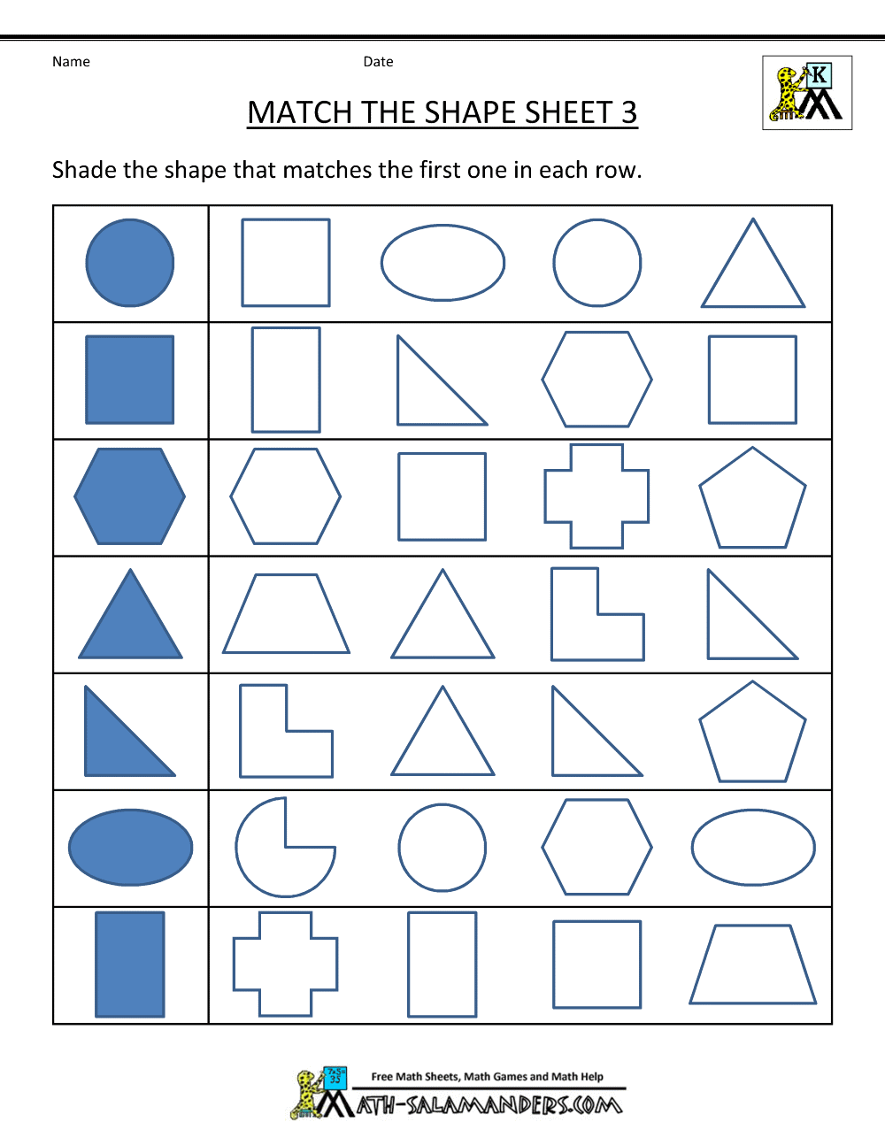 Printable Shapes For Preschool Free Printable PDF For Kids