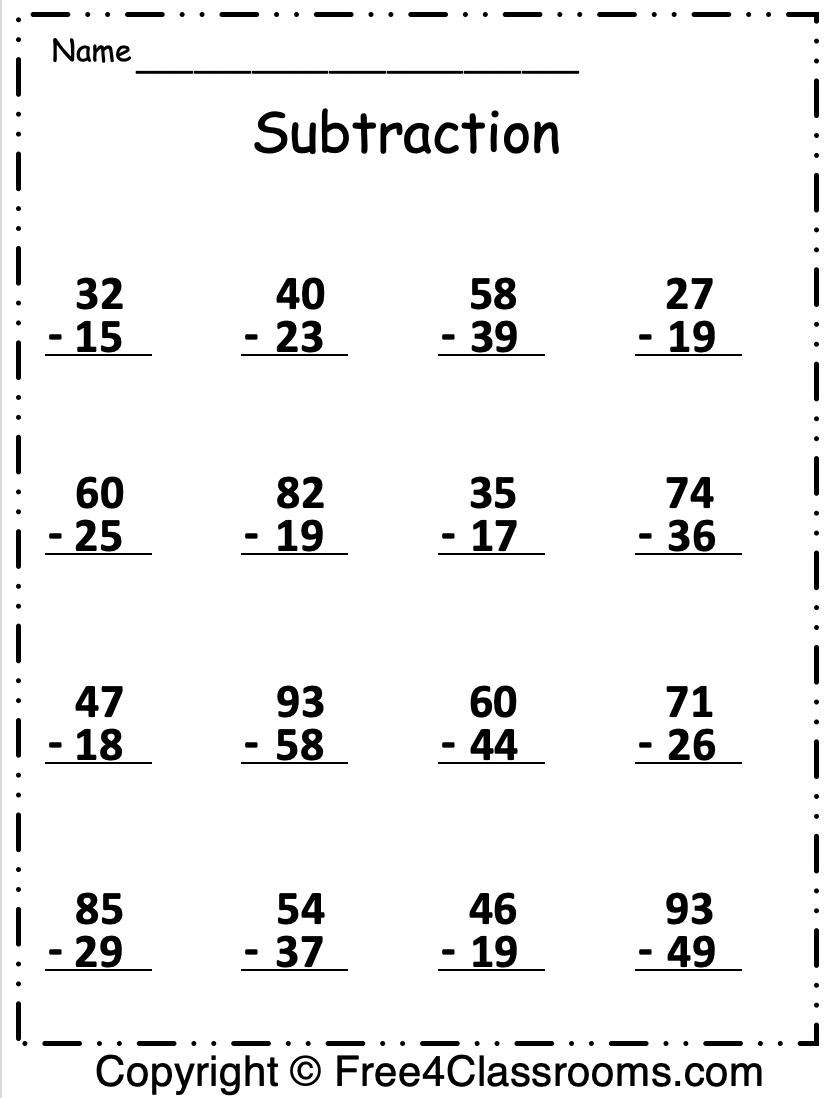 Free Subtraction 2 Digit Regrouping Worksheet Free Worksheets Worksheets Library Free Subtraction 2 Digit Regrouping Worksheet Free Worksheets Worksheets Library