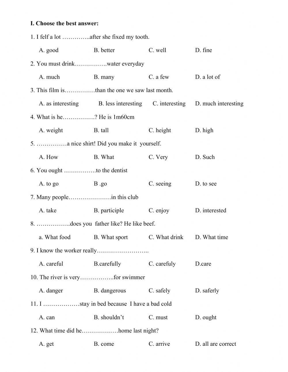 Grade 7 Worksheet Worksheets Library