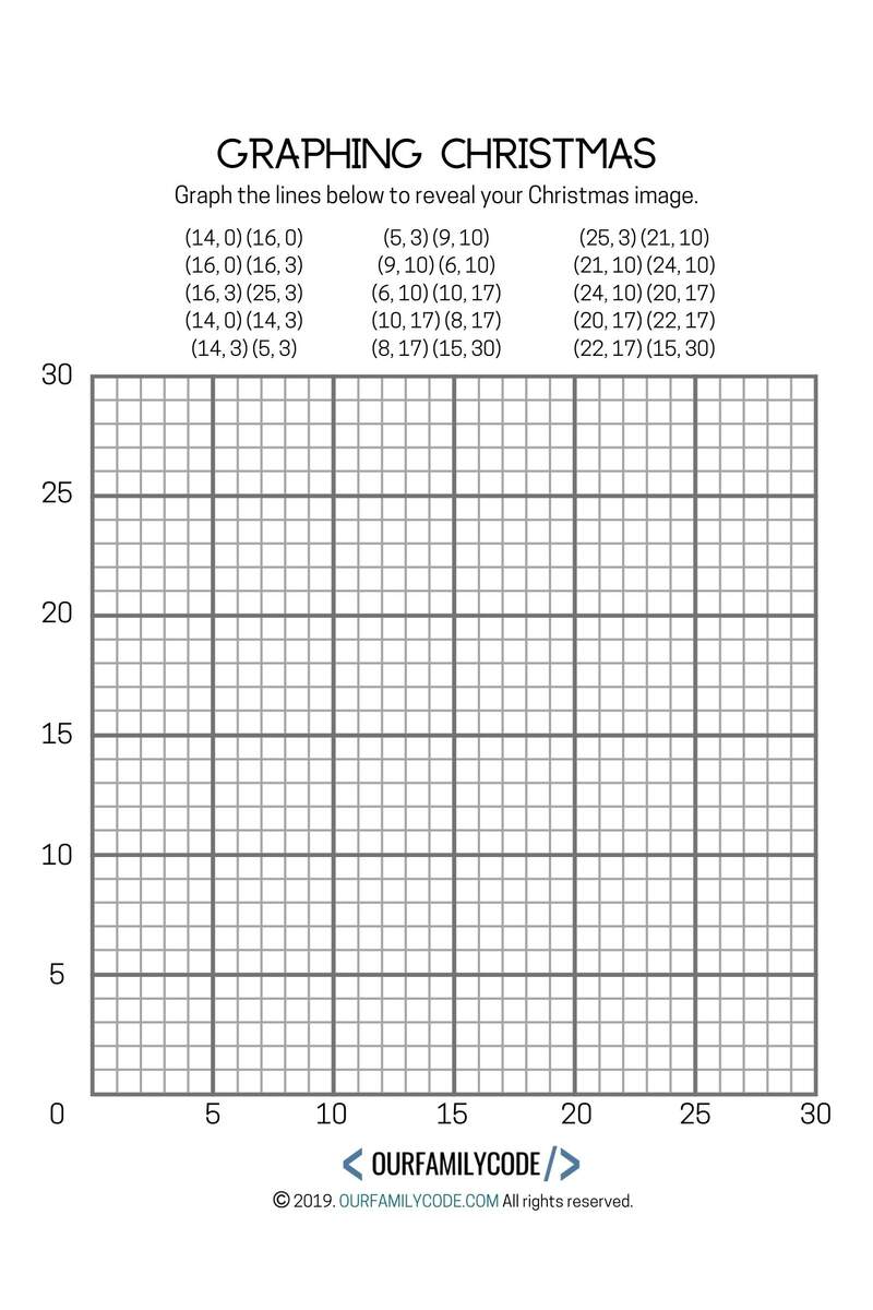 Graphing Christmas Coordinates Math Art Activity Our Family Code