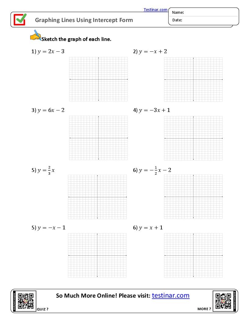 Graphing Lines Using Slope Intercept Form Worksheets Graphing Lines Using Slope Intercept Form Worksheets